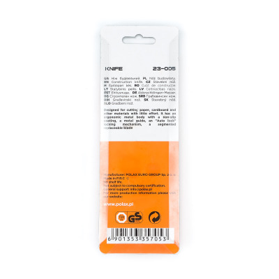 Nóż o konstrukcji metalowej Polax z wysuwanym ostrzem, auto-lock 18 mm (23-005)