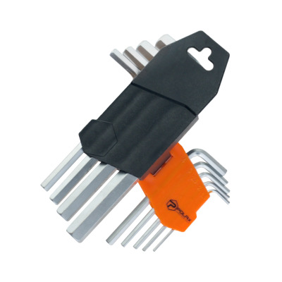 Zestaw kluczy imbusowych Polax w kształcie litery L 9 sztuk, 1,5-10 mm, Cr-V (25-005)