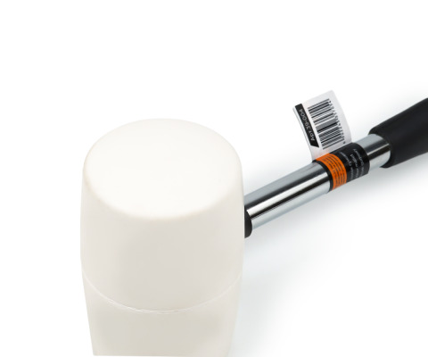 Młotek gumowy Polax, trzonek metalowy biały 680 g (39-004)