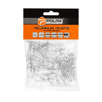Nity zrywalne aluminiowe 4 x 6 mm Polax (37-007)