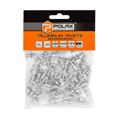 Nity zrywalne aluminiowe 4,8 x 6,4 mm Polax (37-014)