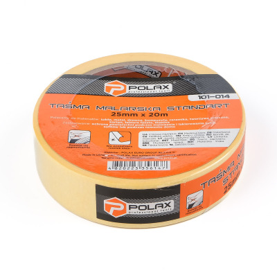 Malarska taśma klejąca Polax Standard 25 mm x 20 m (101-014)