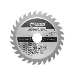 Brzeszczot Polax do drewna z końcówkami węglikowymi 125x22,2/20, 30T (54-137)