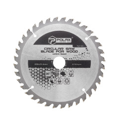 Brzeszczot Polax do drewna z końcówkami węglikowymi 200x25,4/20, 36T (54-141)