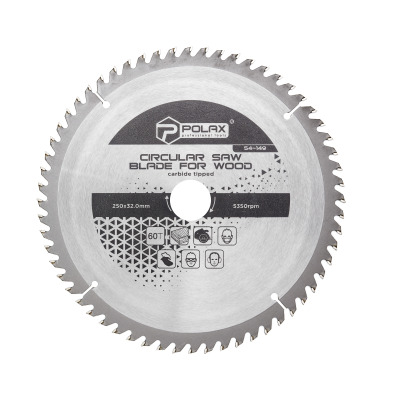 Brzeszczot Polax do drewna z końcówkami węglikowymi 250x32,0/30,0, 60T (54-149)