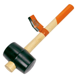 Młotek gumowy Polax z drewnianą rączką 60 mm 450 g Czarny (39-005)