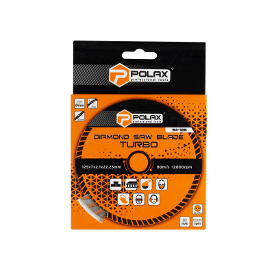 Diamentowa tarcza turbo Polax 125x7x2,6x22,23, 25% (54-128)