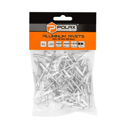 Nity zrywalne aluminiowe 4,8 x 16 mm Polax (37-019)