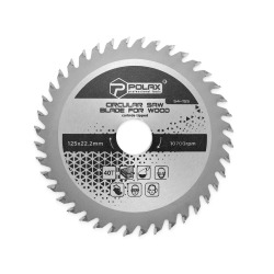 Brzeszczot Polax do drewna z końcówkami węglikowymi 125x22,2/20, 40T (54-155)