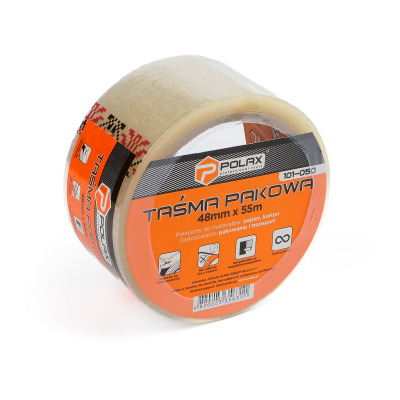 Taśma klejąca Taśma pakowa Polax przezroczysta 48 mm х 55 m (101-050)