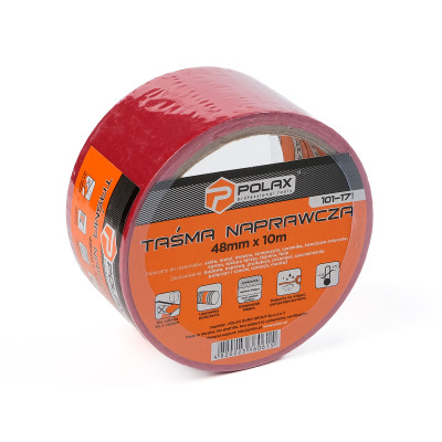 Taśma klejąca wzmocniona Polax taśma klejąca czerwona 50 mm x 10 m (101-171)