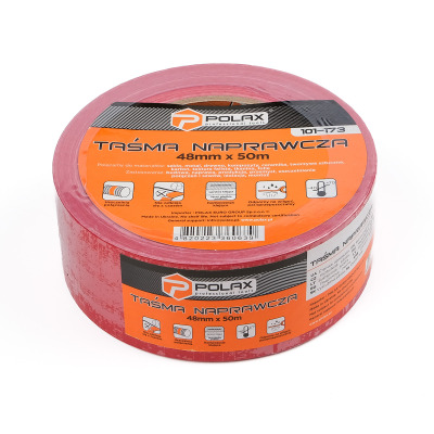 Taśma klejąca wzmocniona Polax taśma klejąca czerwona 50 mm x 50 m (101-173)