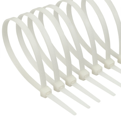 Zacisk plastikowy (opaska) Polax nylon 4 x 300mm, biały 100 szt. (37-099)