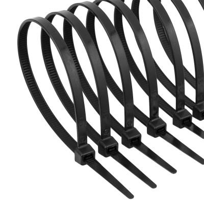 Zacisk plastikowy (opaska) Polax nylon 5 x 250mm, czarny 100 szt. (37-108)