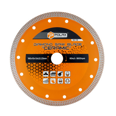 Tarcza diamentowa do cięcia Ceramic Polax 180x1,8x22,23 mm (54-115)