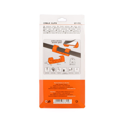 Klips kablowy Ø4-6 mm Polax samoprzylepny 30x11 mm, 20 szt. (37-173)