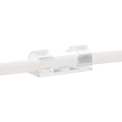Klips kablowy Ø6-8 mm Polax samoprzylepny 33x13 mm, 20 szt. (37-174)