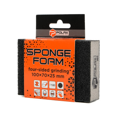 Gąbka ścierna P180 Polax prosta 110x70x25 mm (54-192)