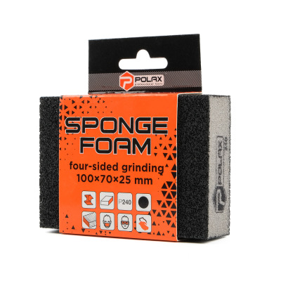 Gąbka ścierna P240 Polax prosta 110x70x25 mm (54-193)