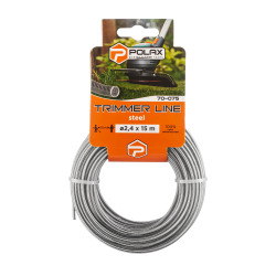 Żyłka tnąca "Koło z linką stalową" 2,4 mm Polax 15 m (70-075)