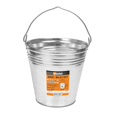 Wiadro ocynkowane 12L metalowe mocne Polax (70-038)