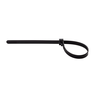 Opaska kablowa zaciskowa trytytki wielokrotnego użytku 8x250mm, czarny (100 szt/op) (37-177)