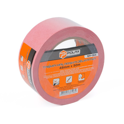 Malarska taśma klejąca Polax z papierem ryżowym Delikatna 48 mm х 50 m (101-194)